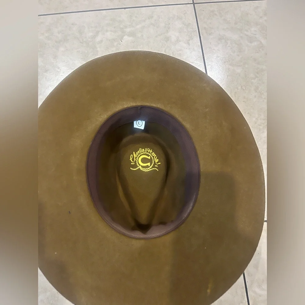 Charlie 1 Horse -Classic Brown Felt Western Fedora with Beaded Band - Picture 4 of 7